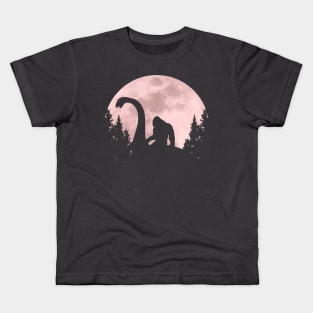 Bigfoot Sasquatch Riding The Loch Ness Kids T-Shirt